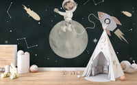 Space Rover Dog Wallpaper Mural - Wallanza