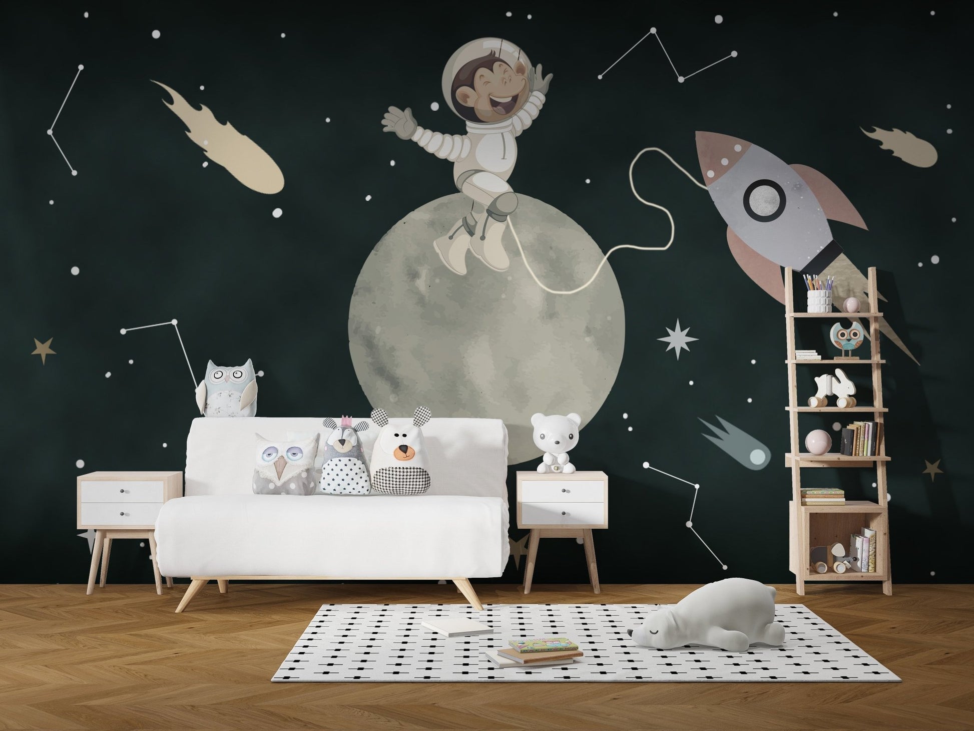 Space Rover Dog Wallpaper Mural - Wallanza