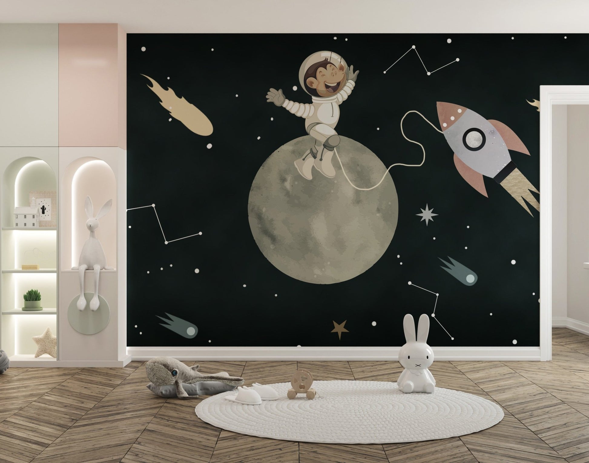 Space Rover Dog Wallpaper Mural - Wallanza