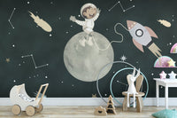 Space Rover Dog Wallpaper Mural - Wallanza
