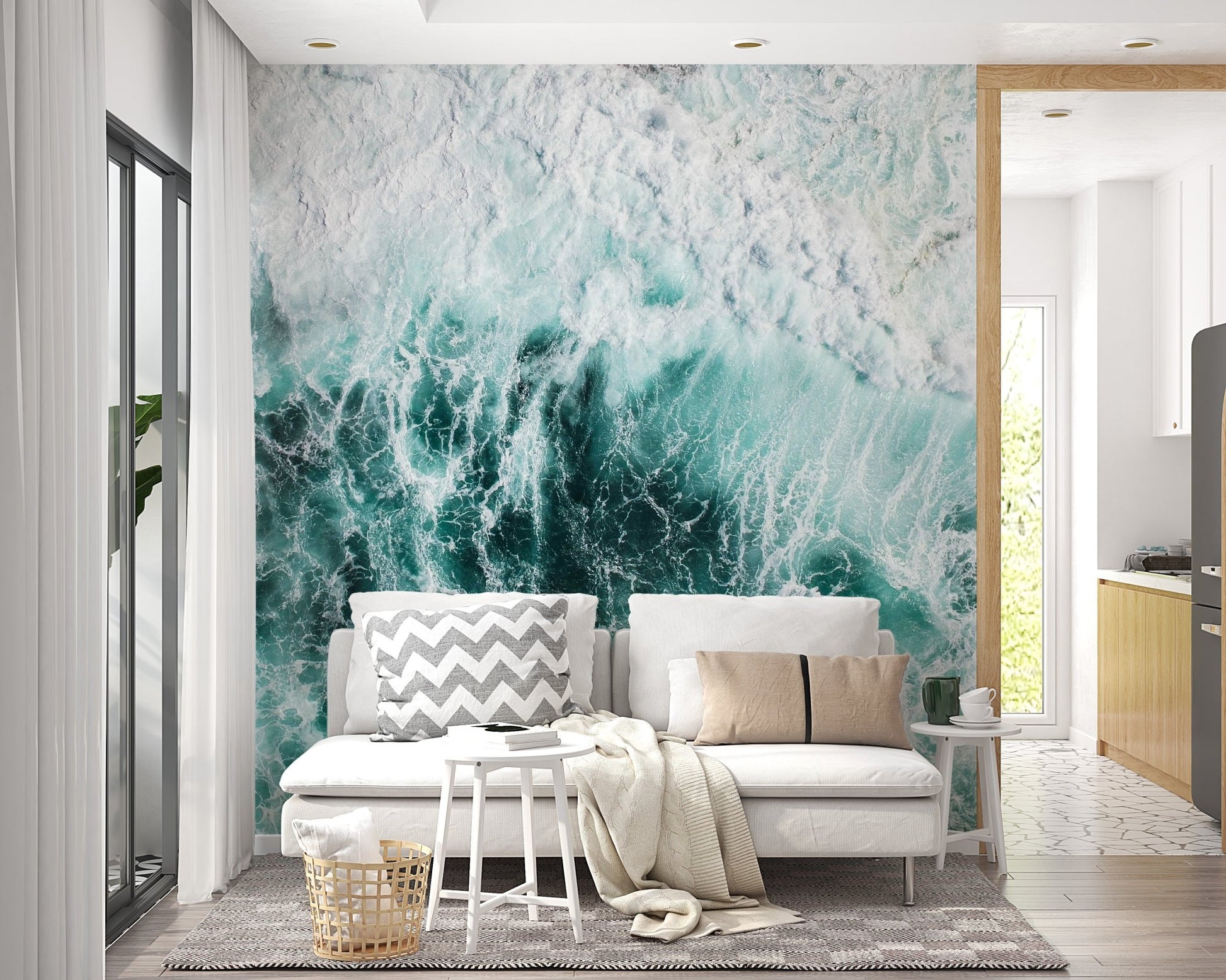 Splashing Sea Wave Wallpaper - Wallanza