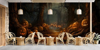 Spooky Pumpkin Forest Halloween Wallpaper - Wallanza