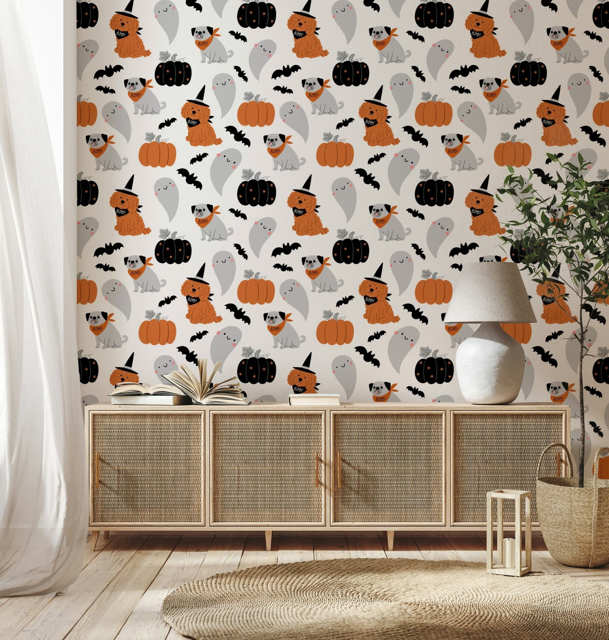 Spooky Pups Halloween Parade Wallpaper⁠ - Wallanza