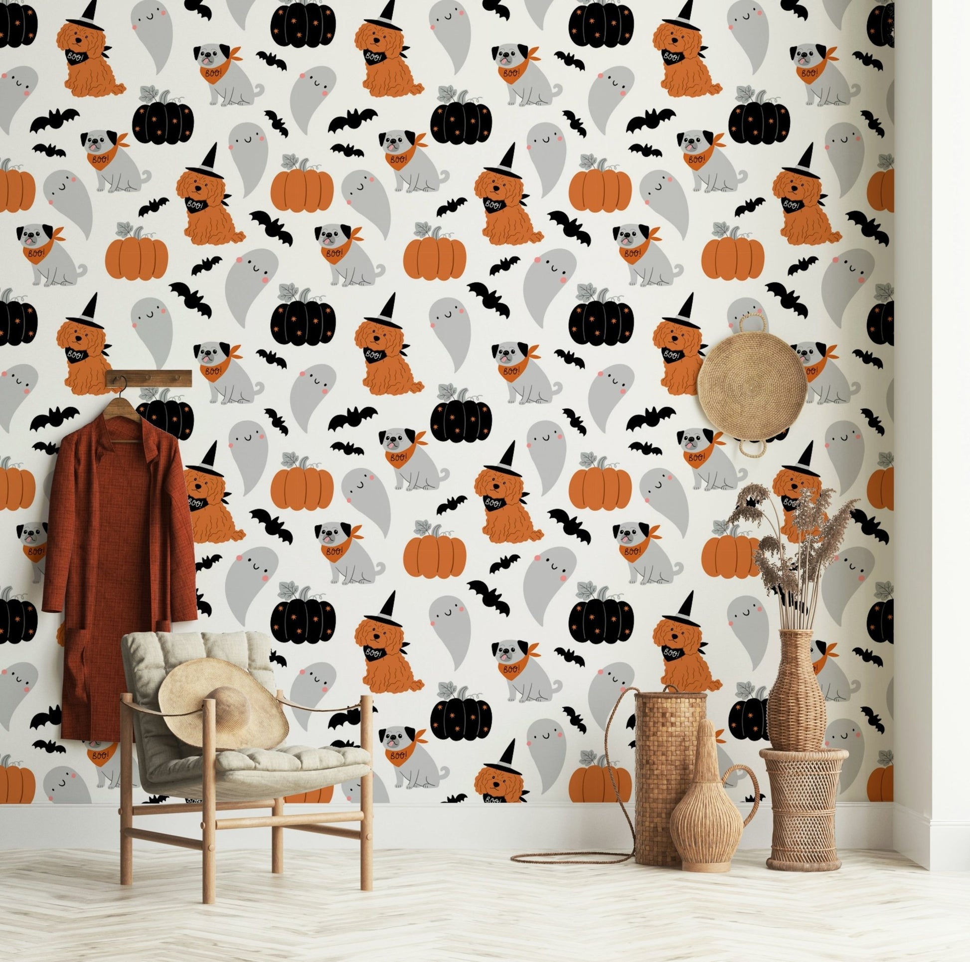 Spooky Pups Halloween Parade Wallpaper⁠ - Wallanza