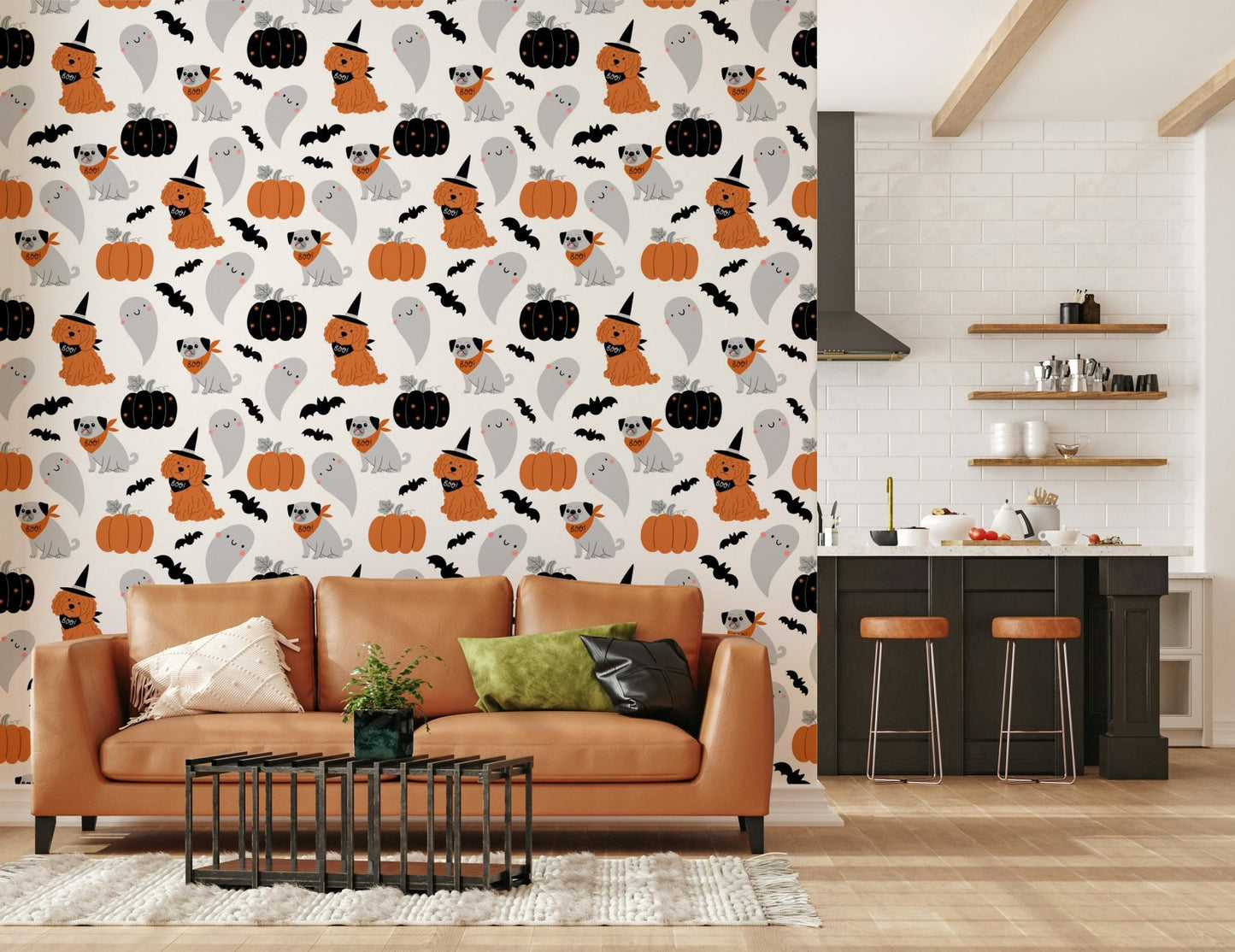 Spooky Pups Halloween Parade Wallpaper⁠ - Wallanza