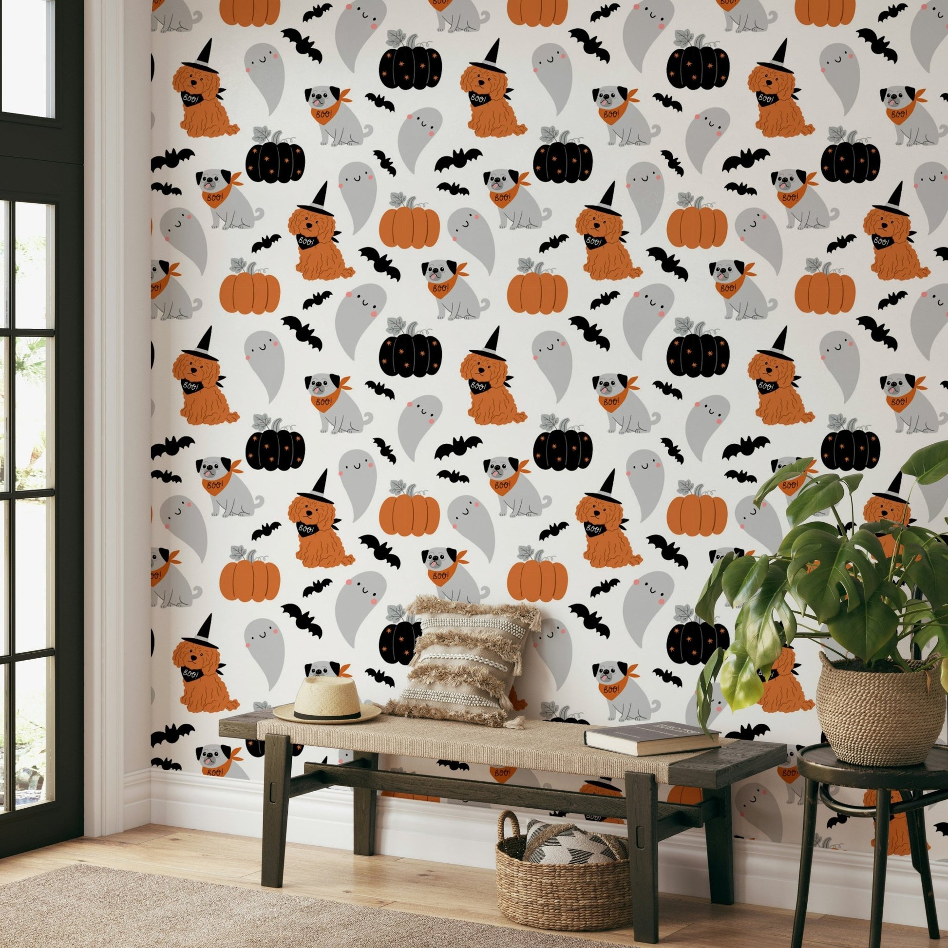 Spooky Pups Halloween Parade Wallpaper⁠ - Wallanza