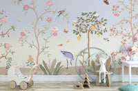 Spring Floral Chinoiserie Wall Mural - Wallanza