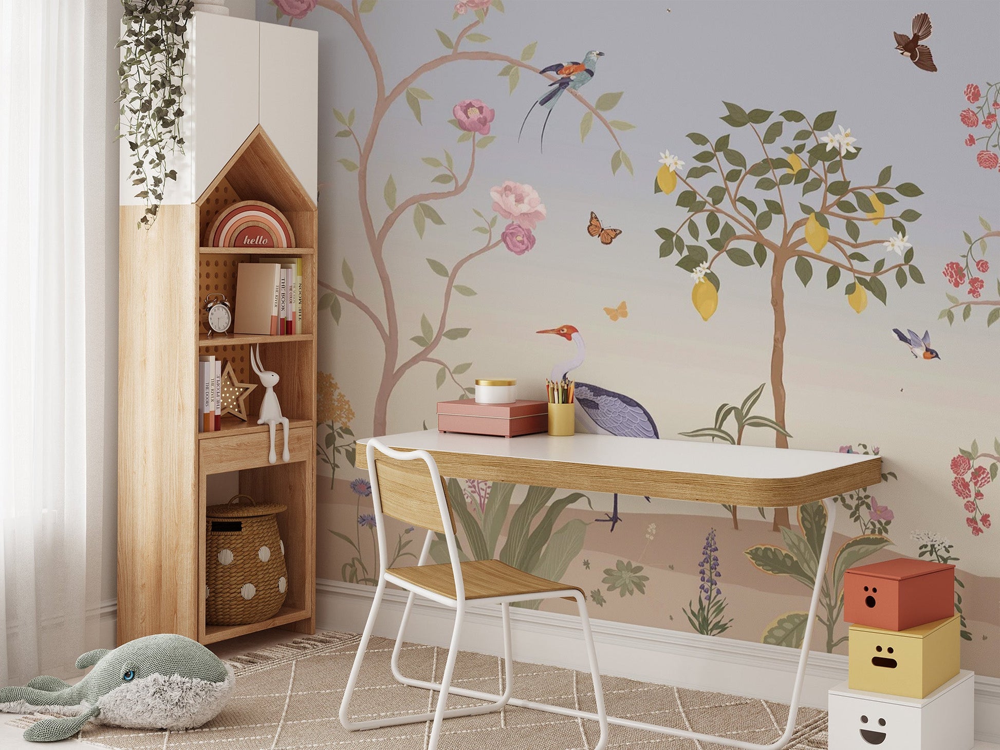 Spring Floral Chinoiserie Wall Mural - Wallanza