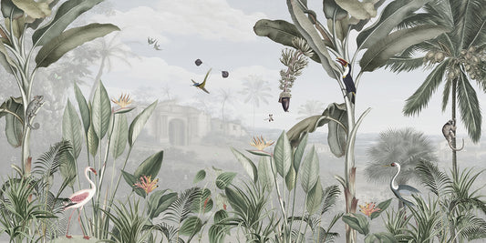 Jungle Mystique Panoramic Mural