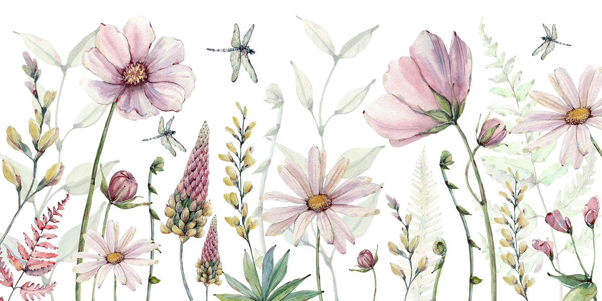 Enchanted Bloom Watercolor Array Mural