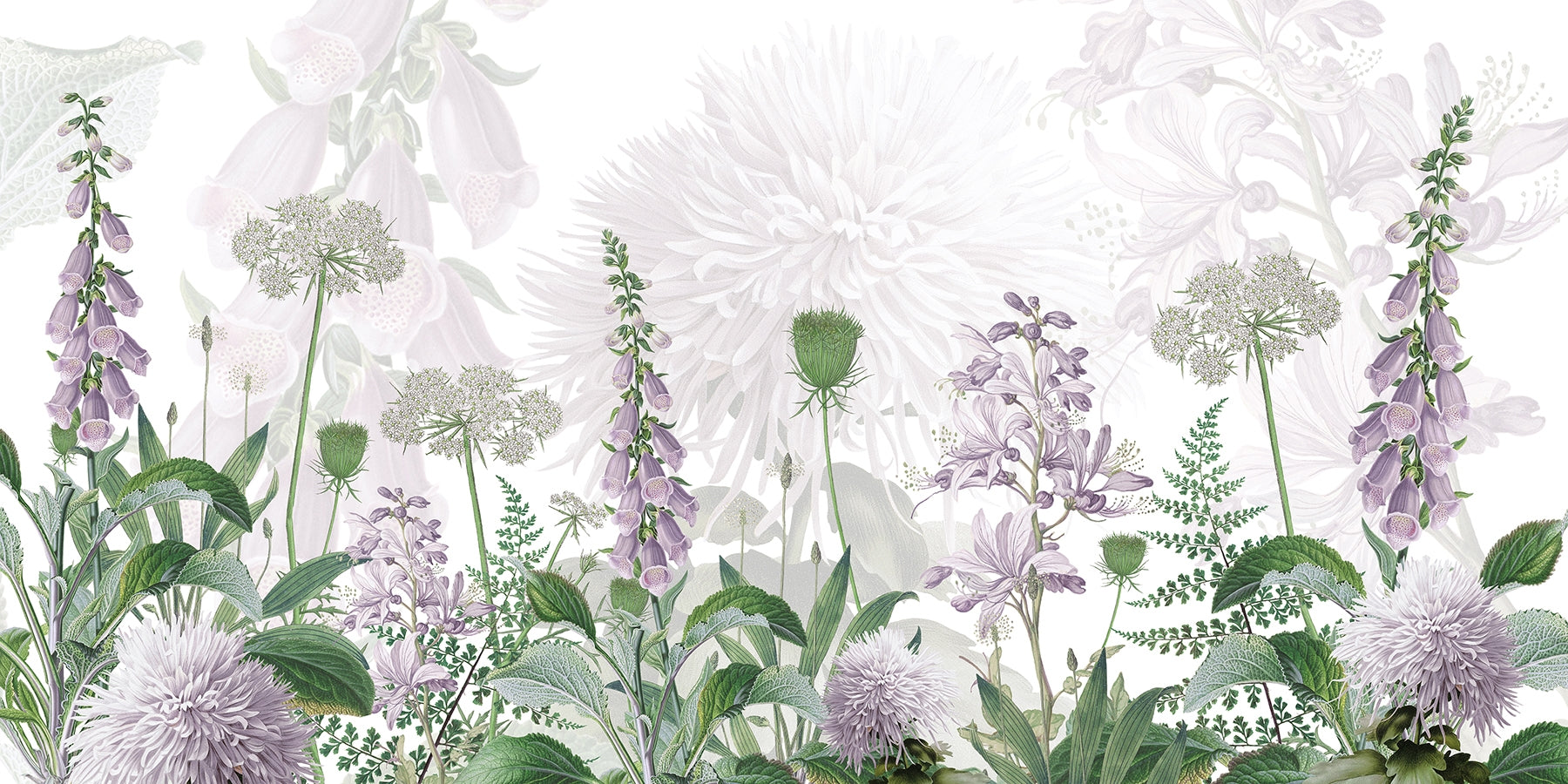 Foxglove Floral Arrangement Wall Mural