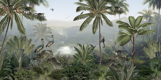 Mischief Monkeys Jungle Wall Mural