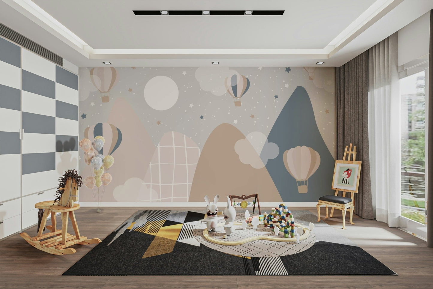 Starry Mountain Wall Mural - Wallanza