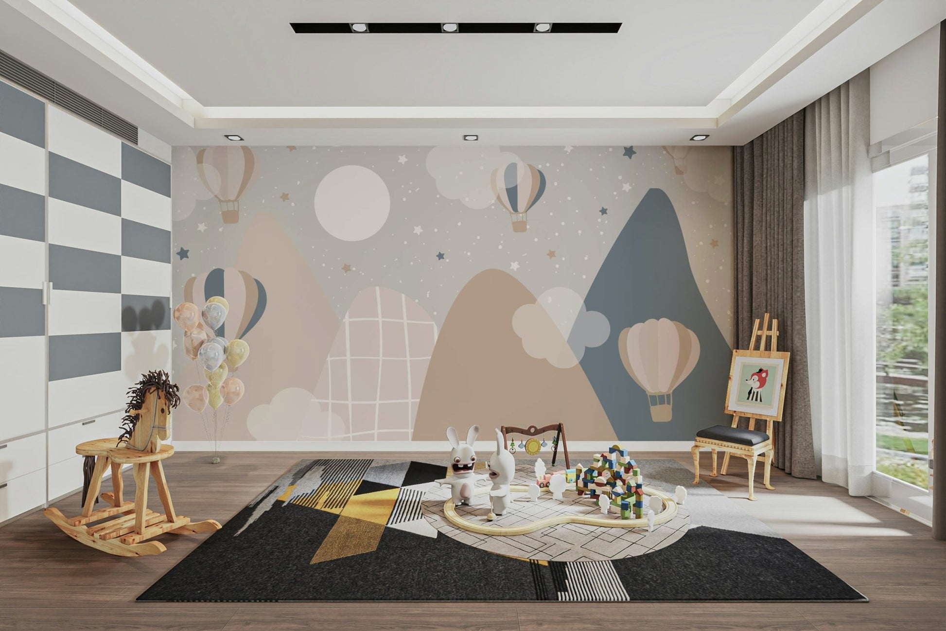 Starry Mountain Wall Mural - Wallanza