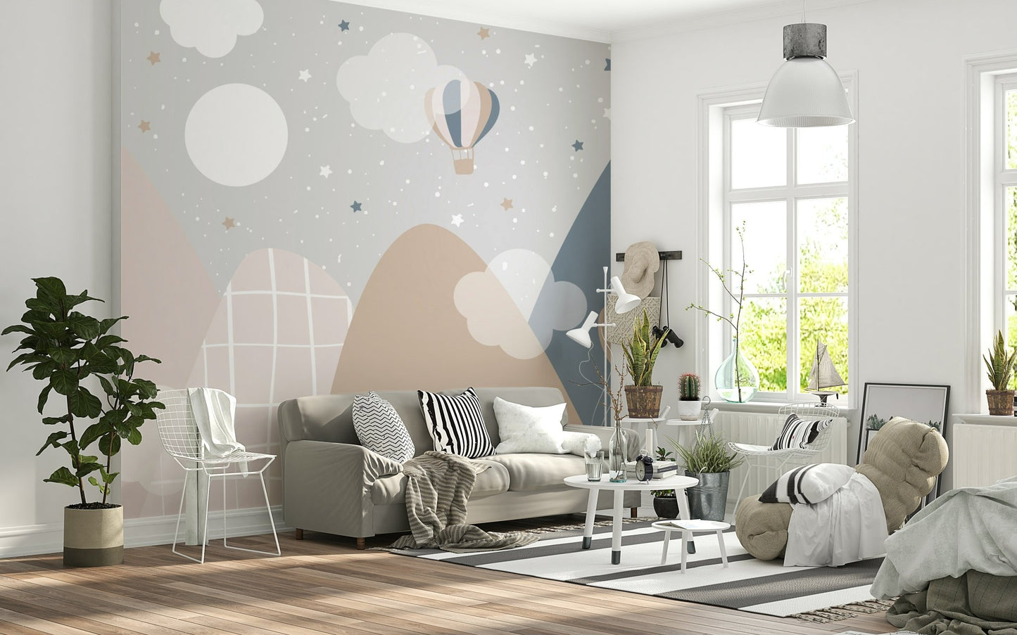 Starry Mountain Wall Mural - Wallanza