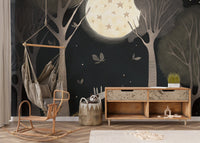 Starry Night Bear Wall Mural - Wallanza