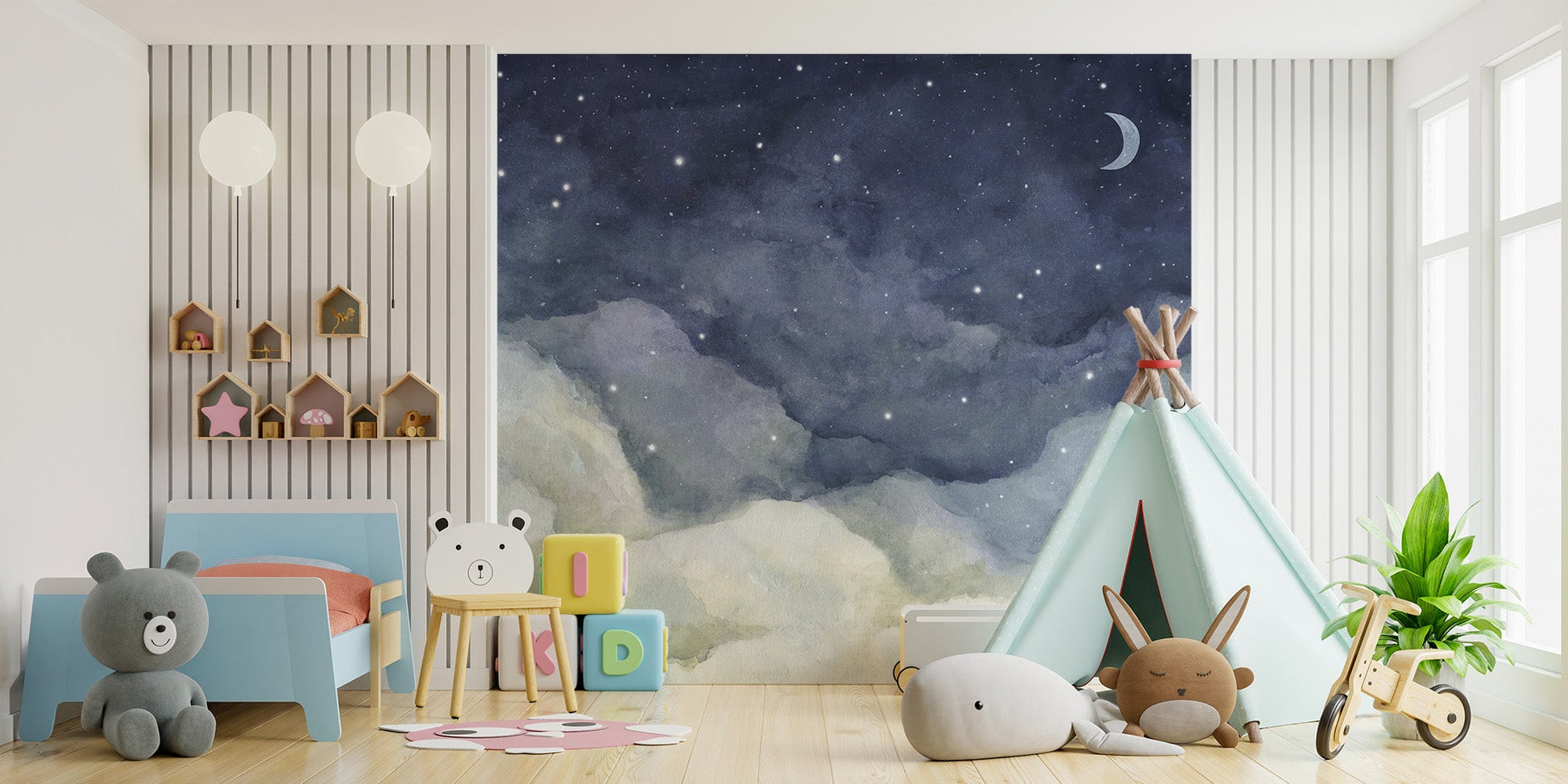 Starry Night Sky Wall Mural - Wallanza
