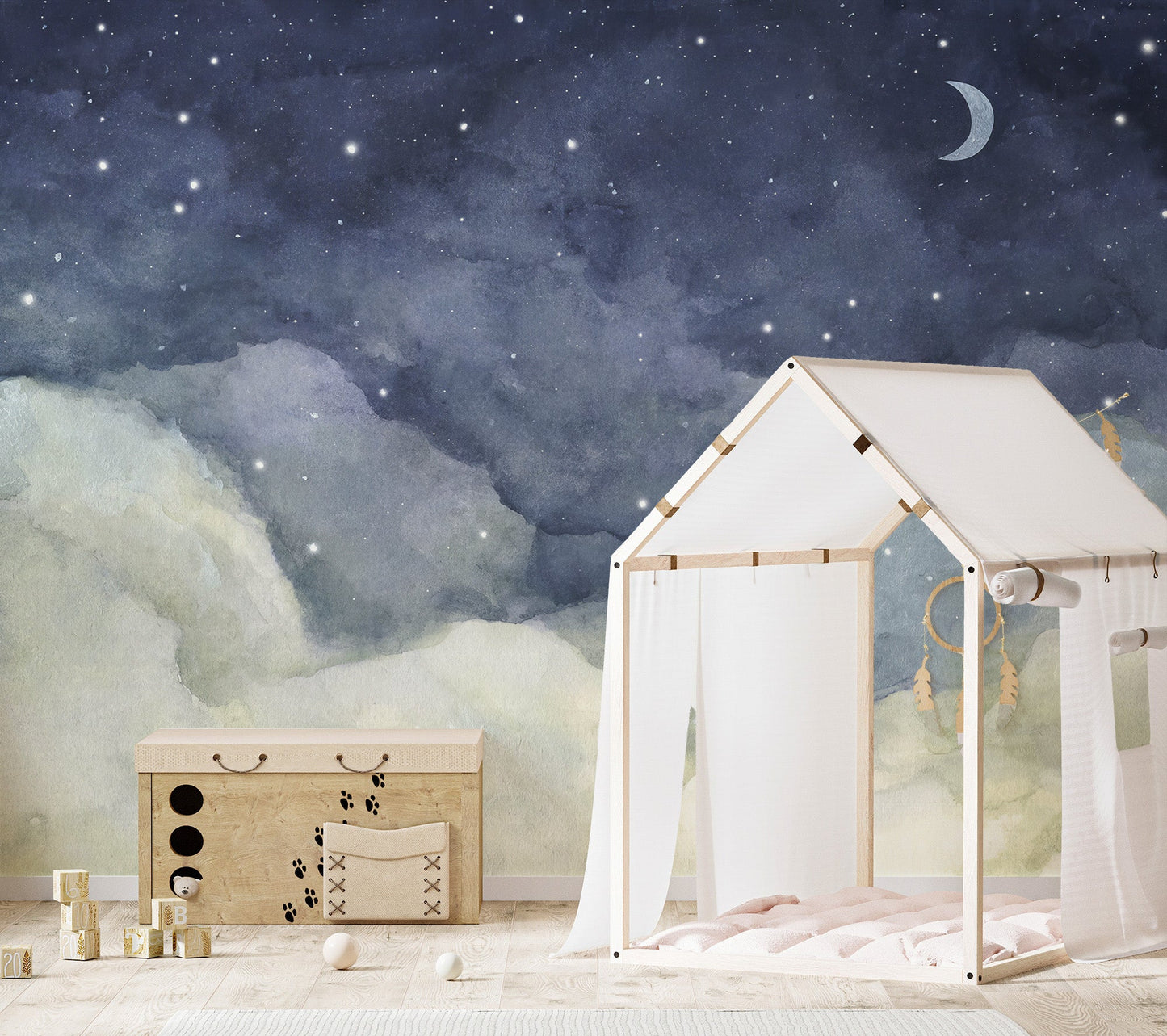 Starry Night Sky Wall Mural - Wallanza