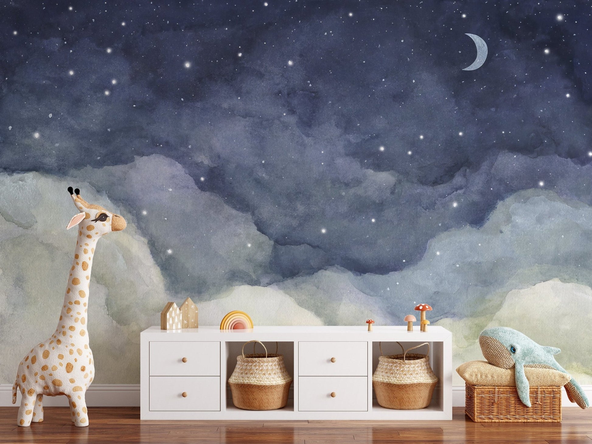 Starry Night Sky Wall Mural - Wallanza