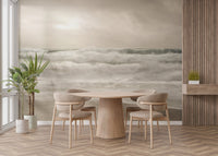 Stormy Sea Foam Wallpaper Mural - Wallanza