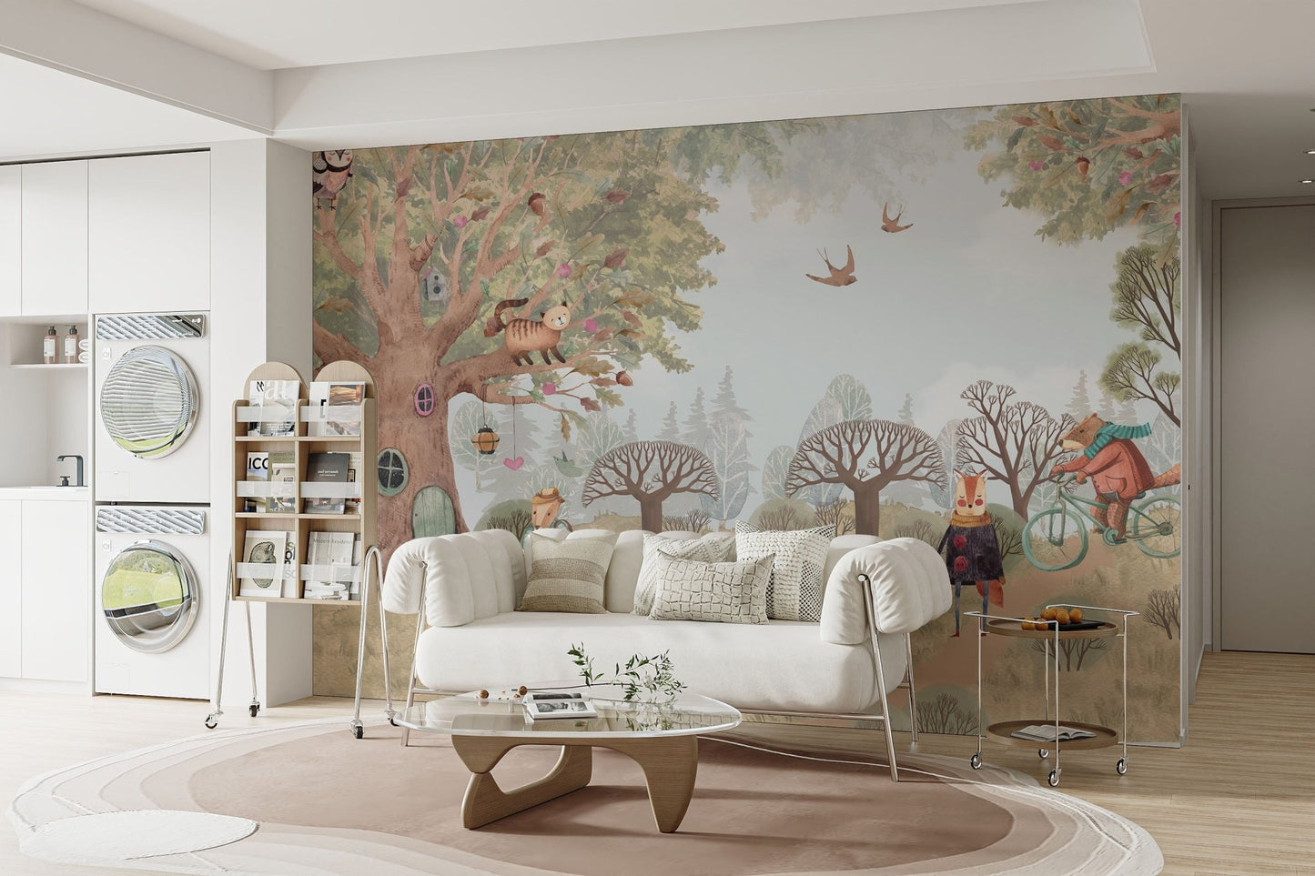 Storybook Animals Wallpaper Mural - Wallanza