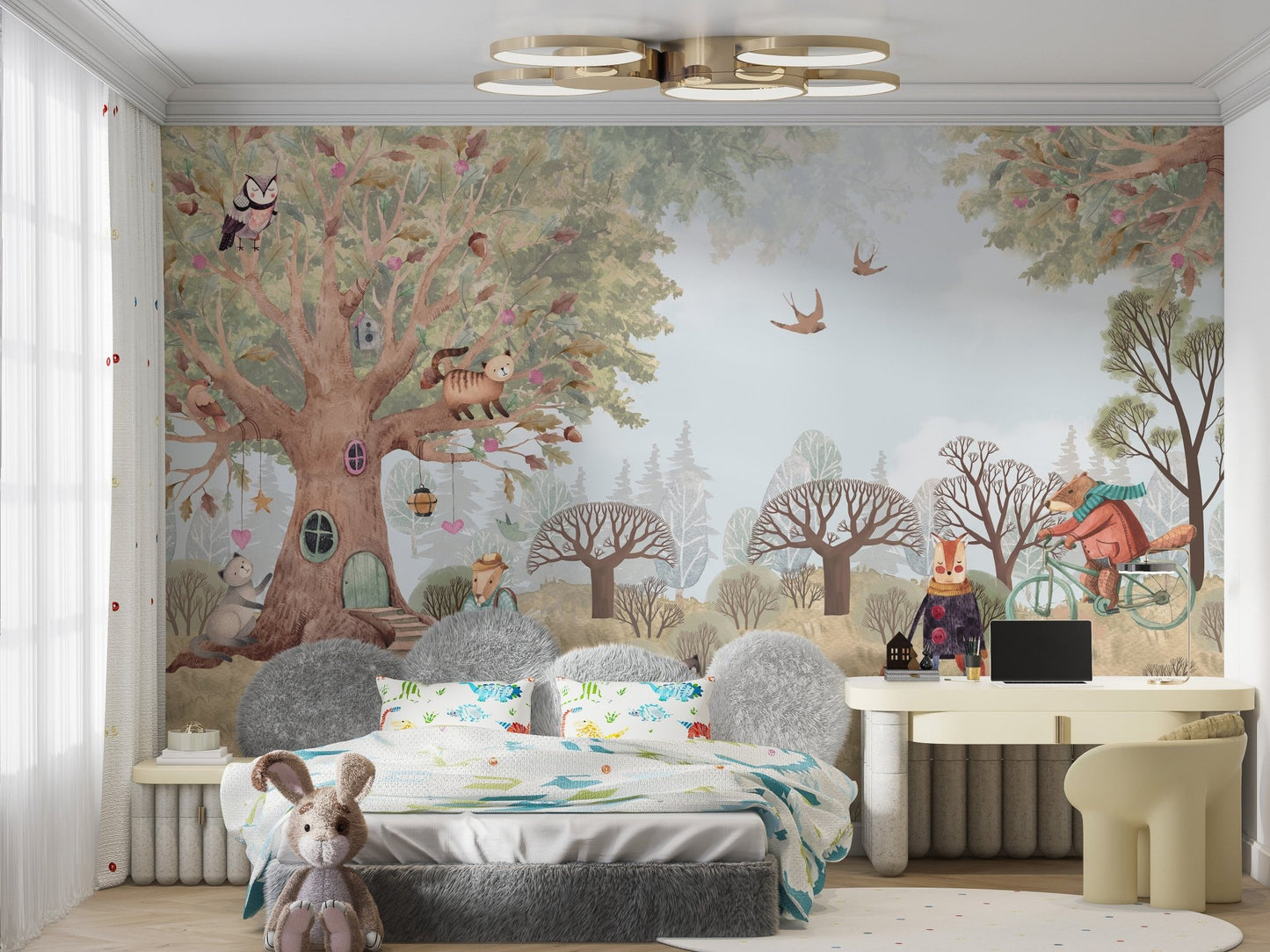 Storybook Animals Wallpaper Mural - Wallanza