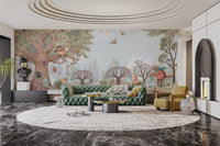 Storybook Animals Wallpaper Mural - Wallanza