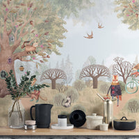 Storybook Animals Wallpaper Mural - Wallanza