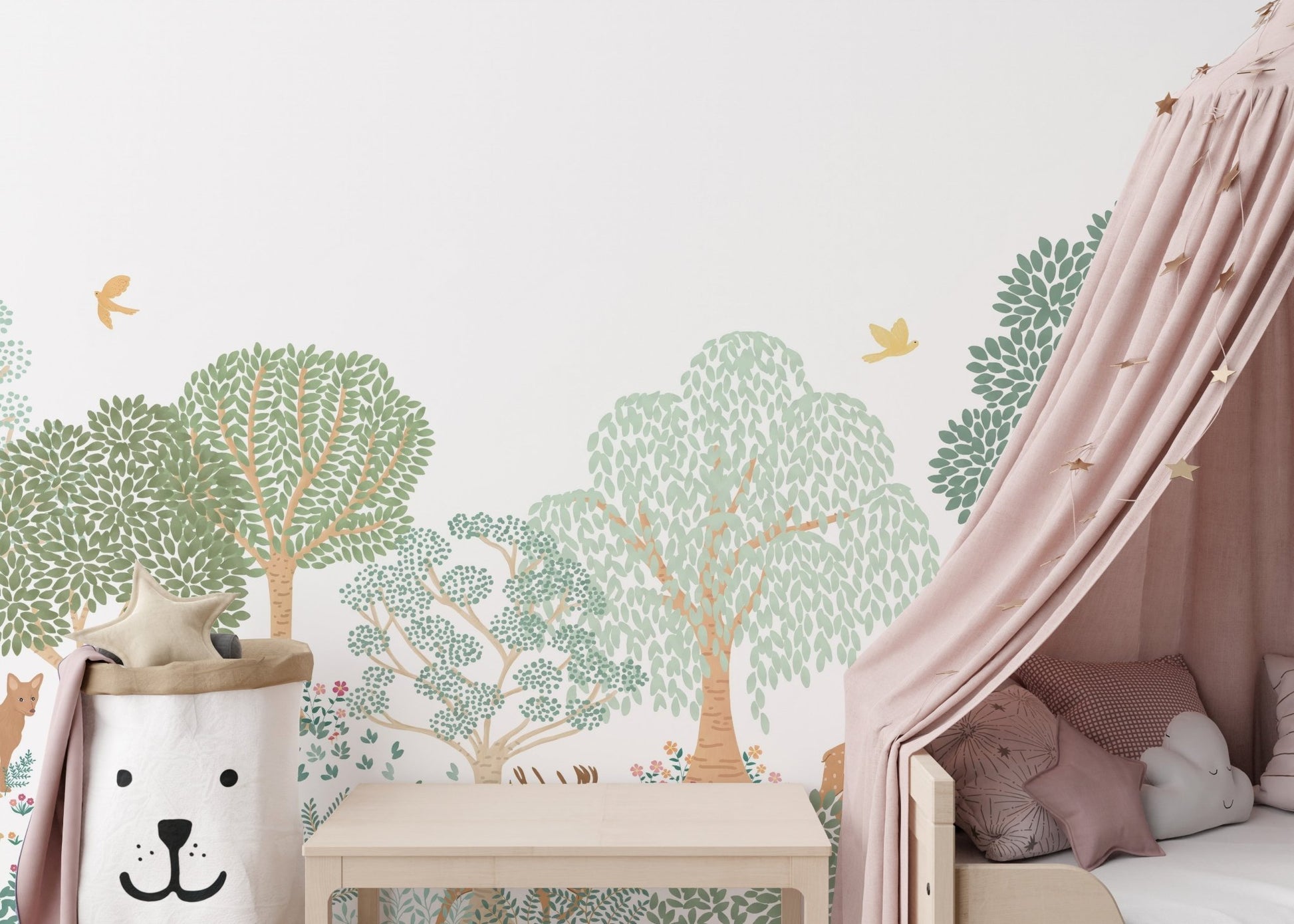 Storybook Deer Wallpaper Mural - Wallanza