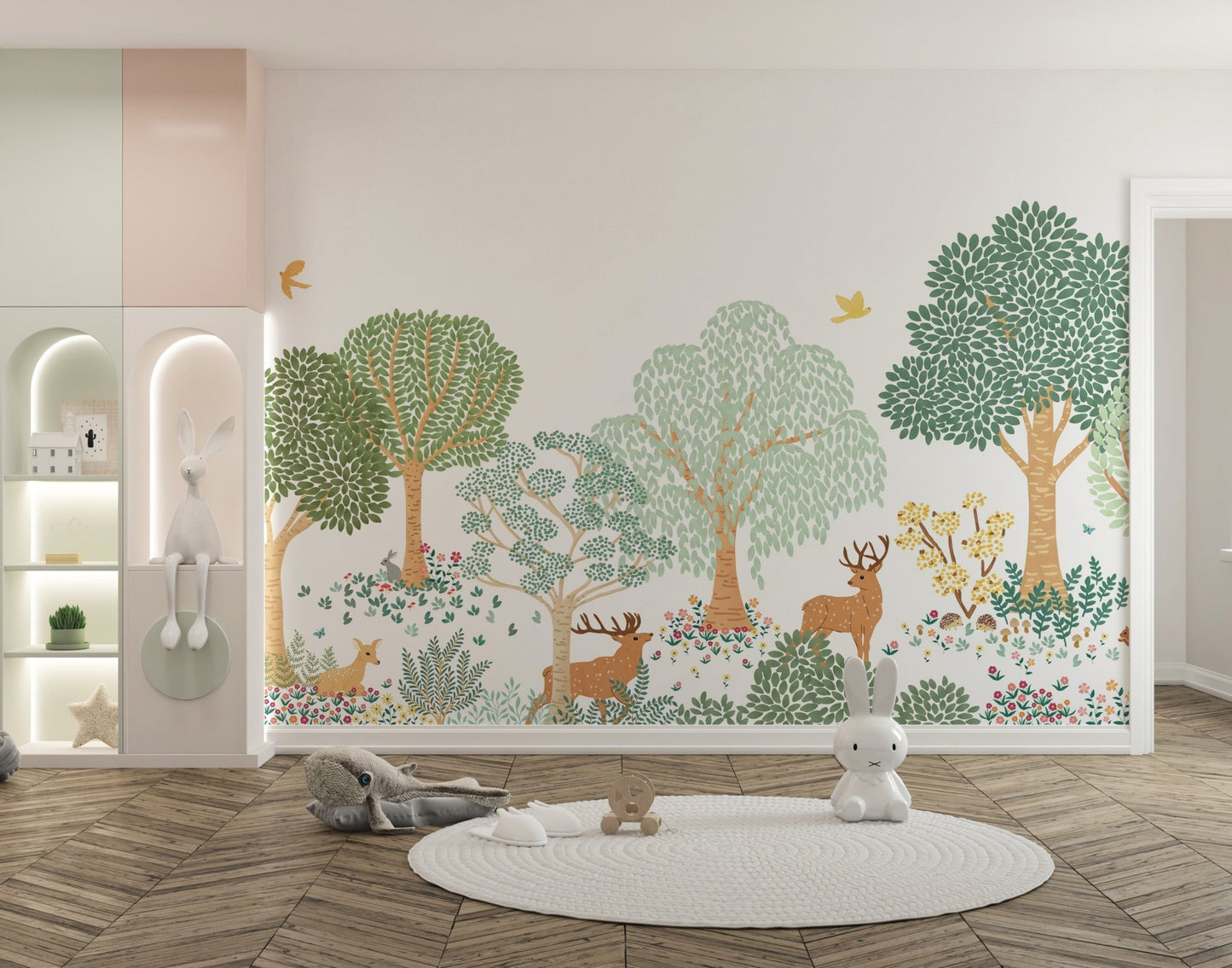Storybook Deer Wallpaper Mural - Wallanza