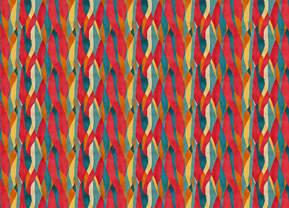 Colorful Irregular Artistic Dyed Striped Wallpaper in your room — zoomed