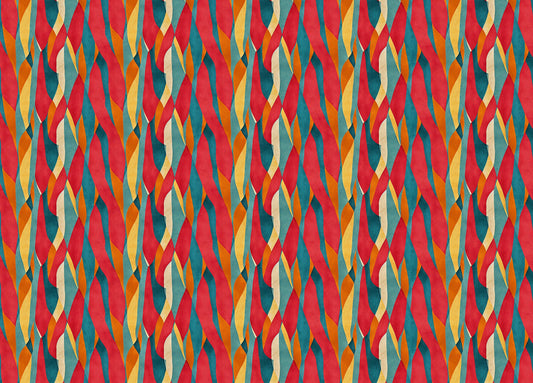 Colorful Irregular Artistic Dyed Striped Wallpaper