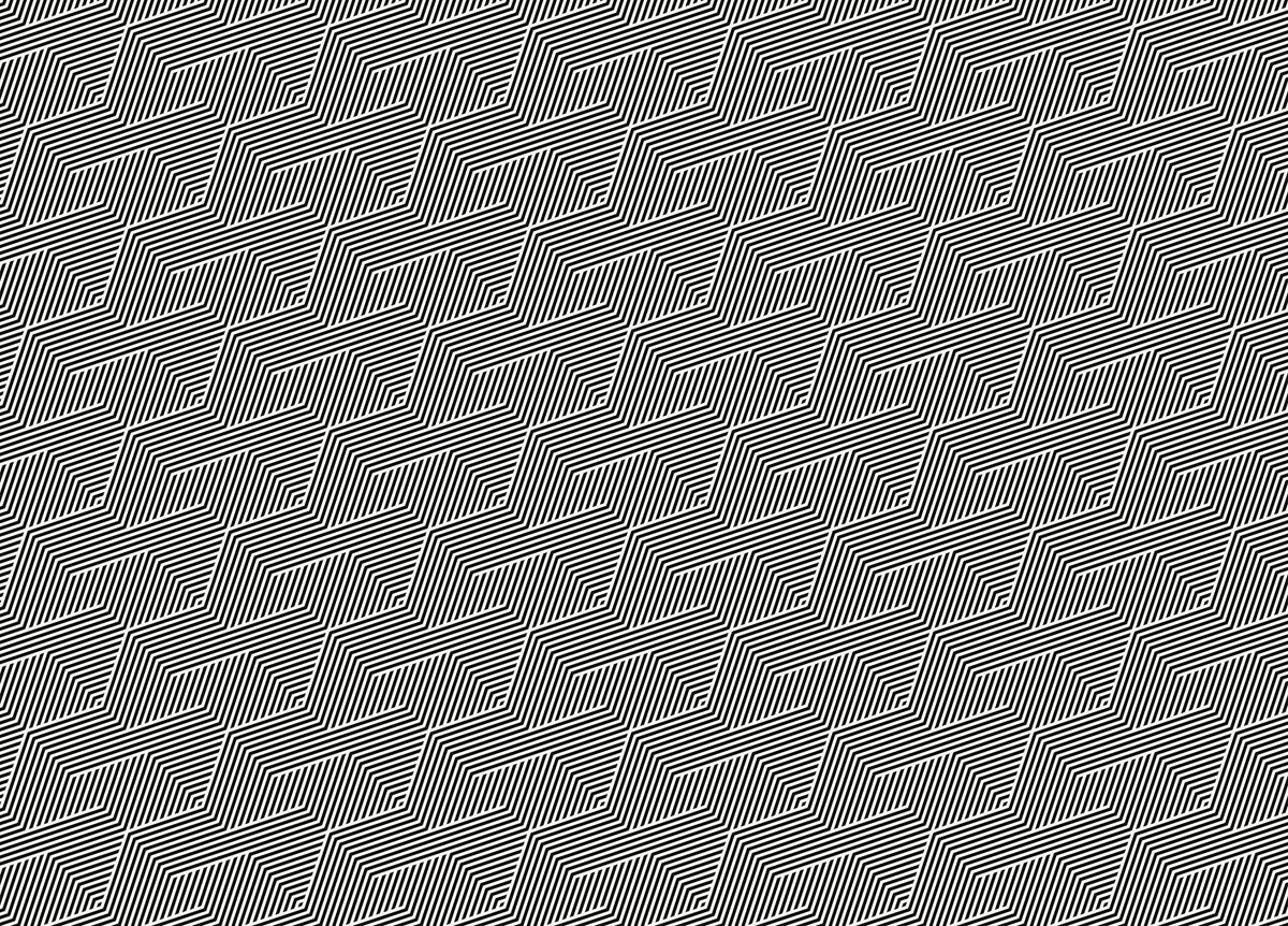 Black and White Zigzag Geometric Stripes Wallpaper in your room — zoomed