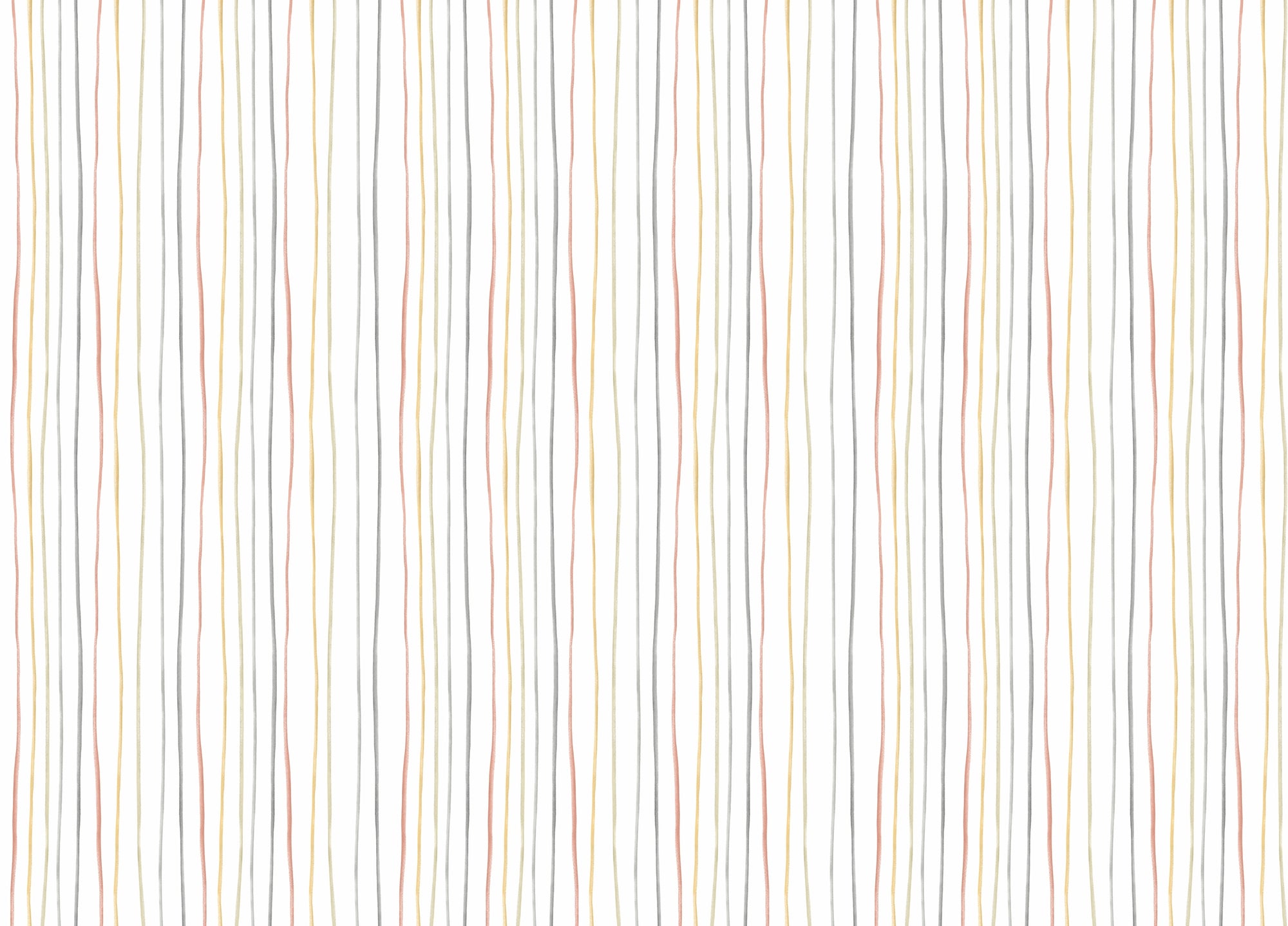 Pastel Colors Hand Drawn Striped Pattern Wallpaper