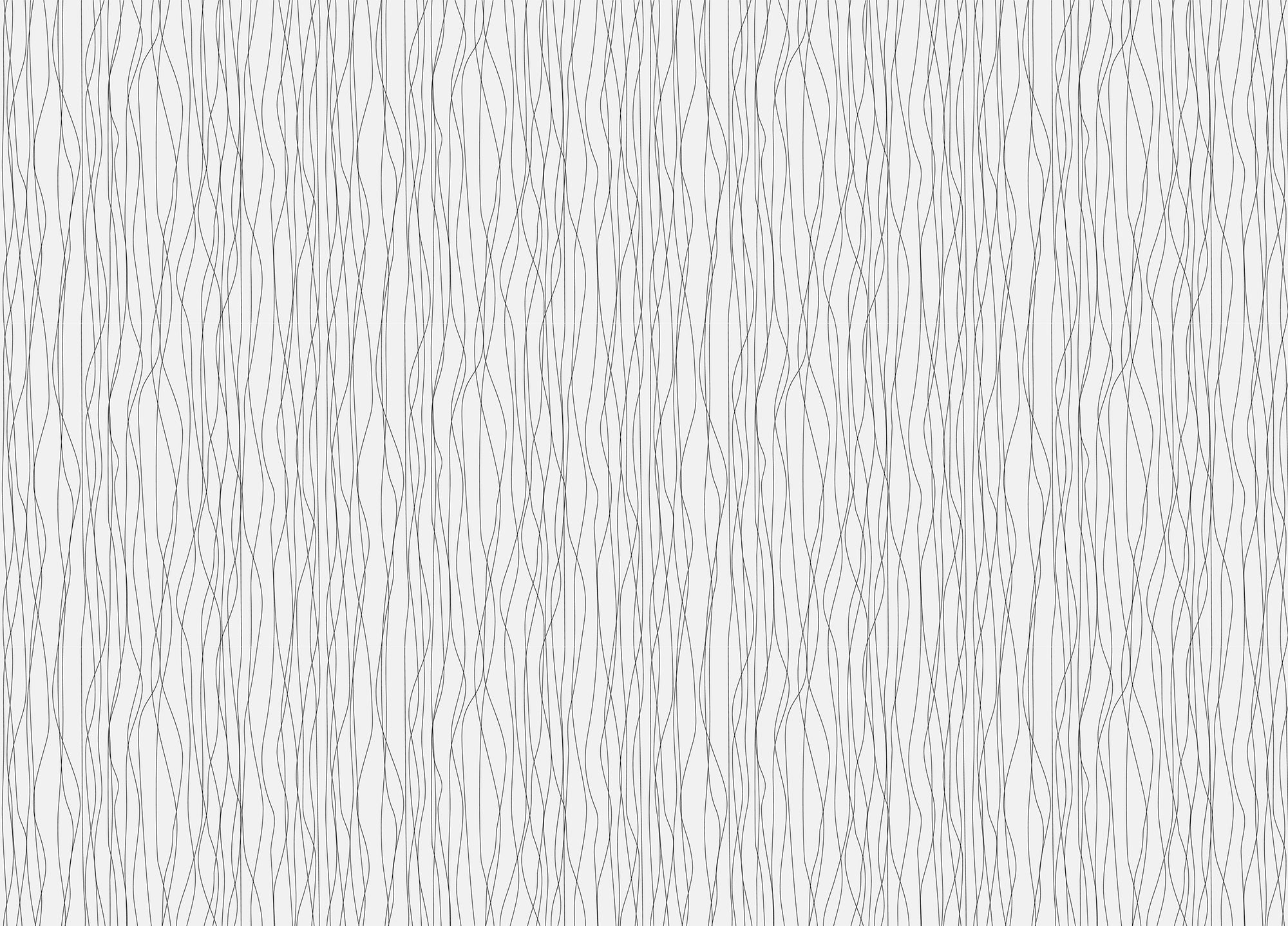 Seamless Black Lines and Curves Stripe Wallpaper