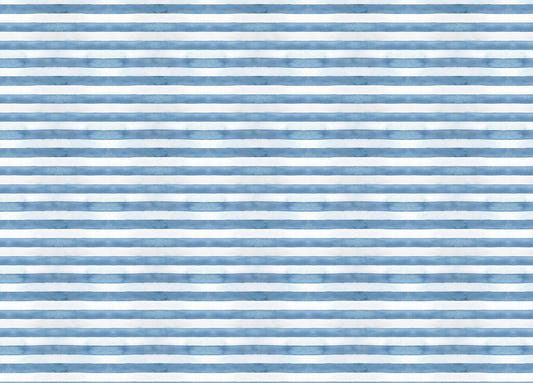 Beautiful Blue and White Watercolor Stripe Wallpaper