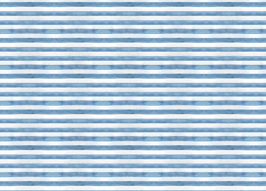 Beautiful Blue and White Watercolor Stripe Wallpaper
