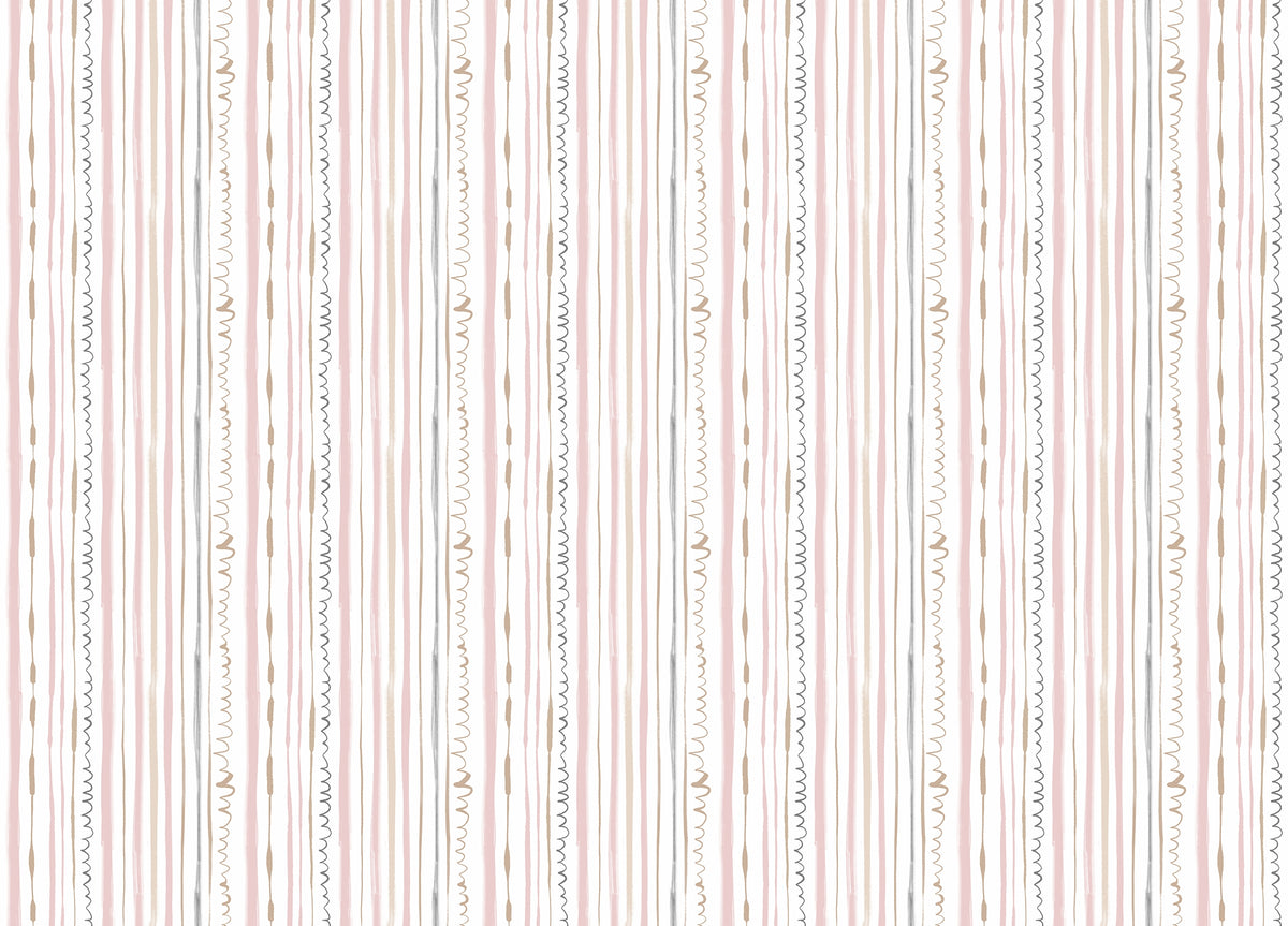 Seamless Pattern Vertical Lines Pink Wallpaper in your room — zoomed