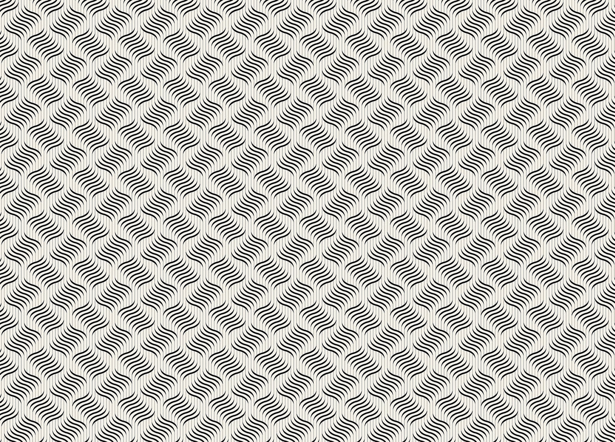 Ripple Monochrome Geometric Waves Wallpaper in your room