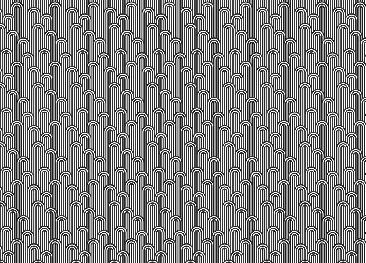 Twisted Lines Stripy Weaving Black and White Wallpaper