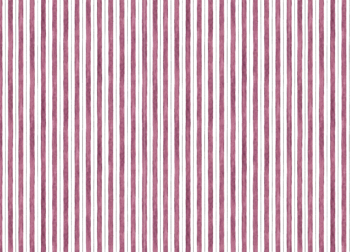 Pink and White Color Vertical Striped Wallpaper in your room — zoomed