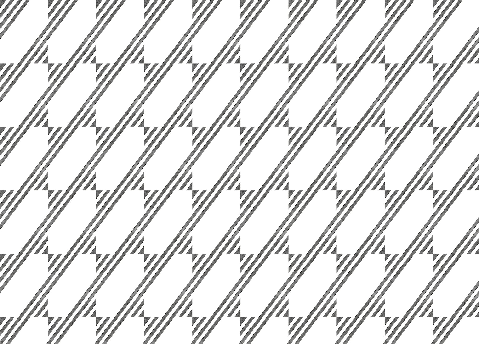 Black and White Diagonal Stripe Wallpaper For Walls