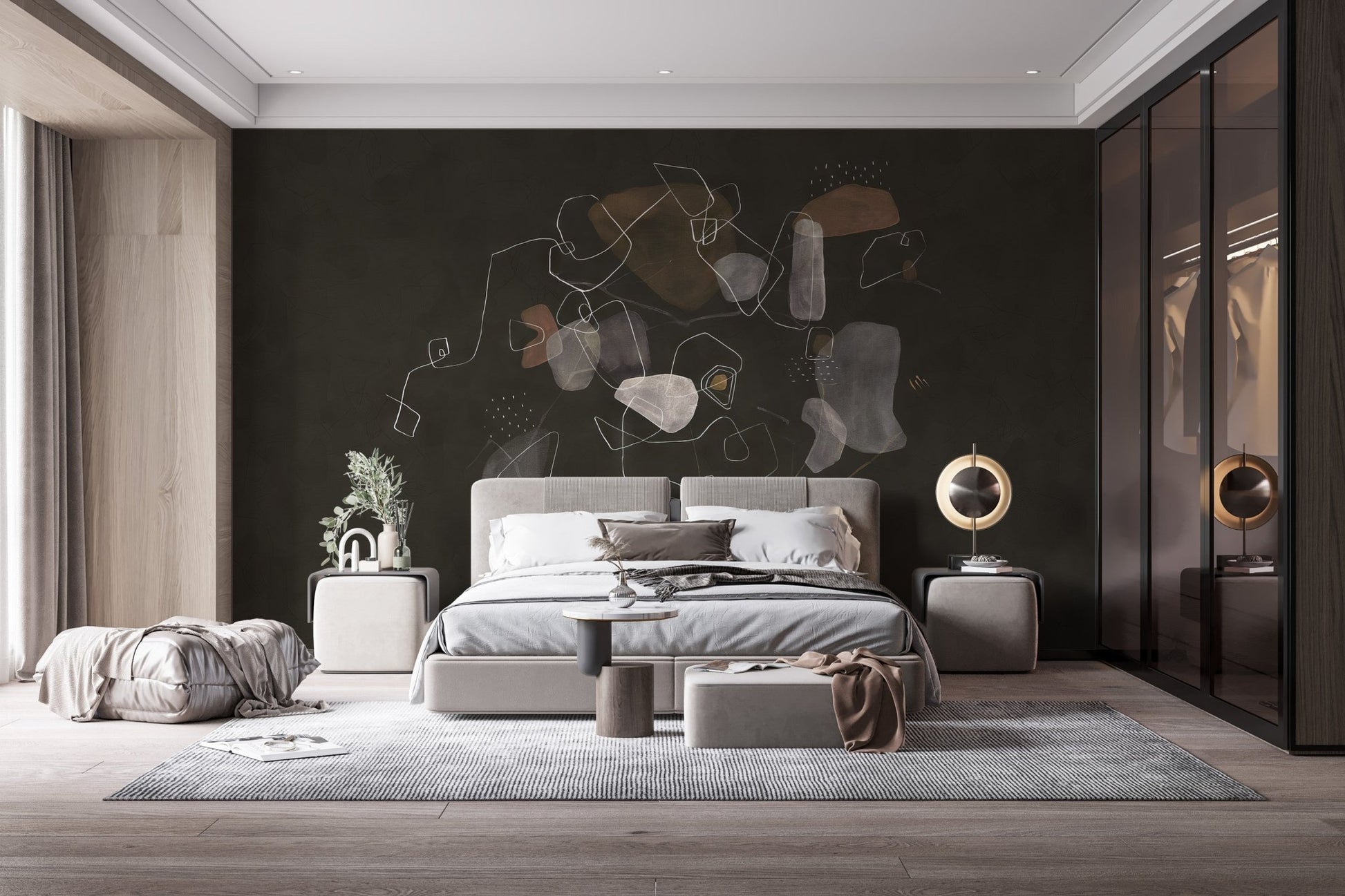 Stylish Abstract Wallpaper Mural - Wallanza
