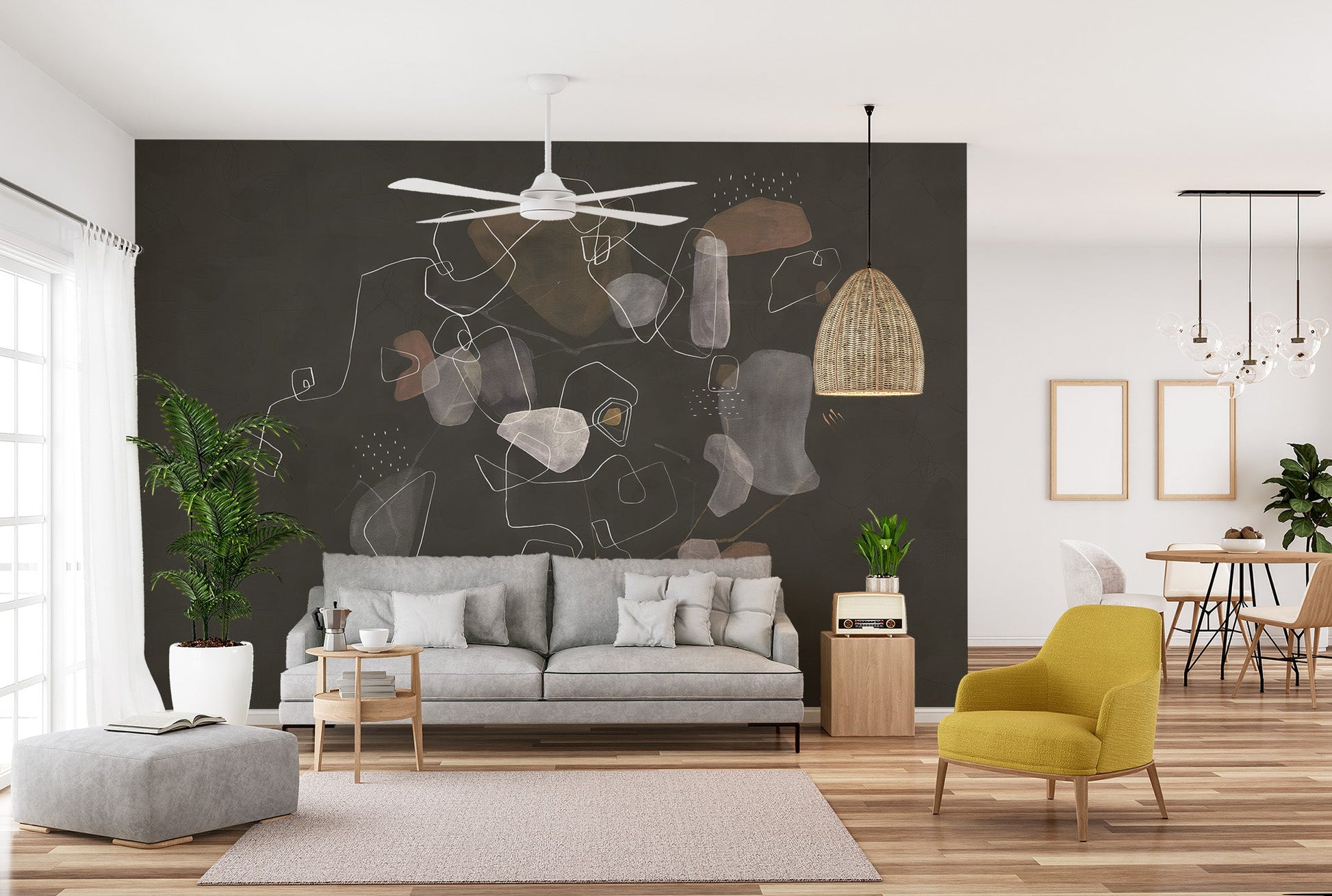 Stylish Abstract Wallpaper Mural - Wallanza