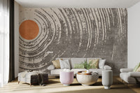 Sun-themed circular design for artistic wall decor