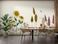 Sunflower Field Wallpaper Mural - Wallanza
