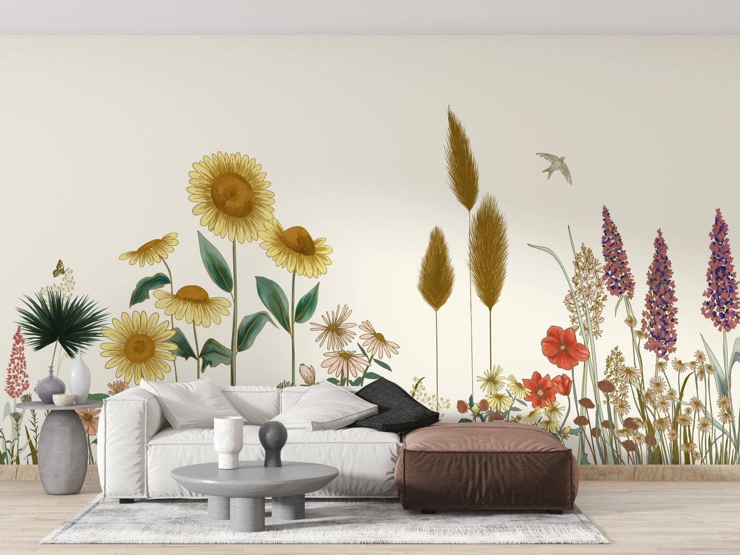 Sunflower Field Wallpaper Mural - Wallanza