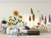 Sunflower Field Wallpaper Mural - Wallanza