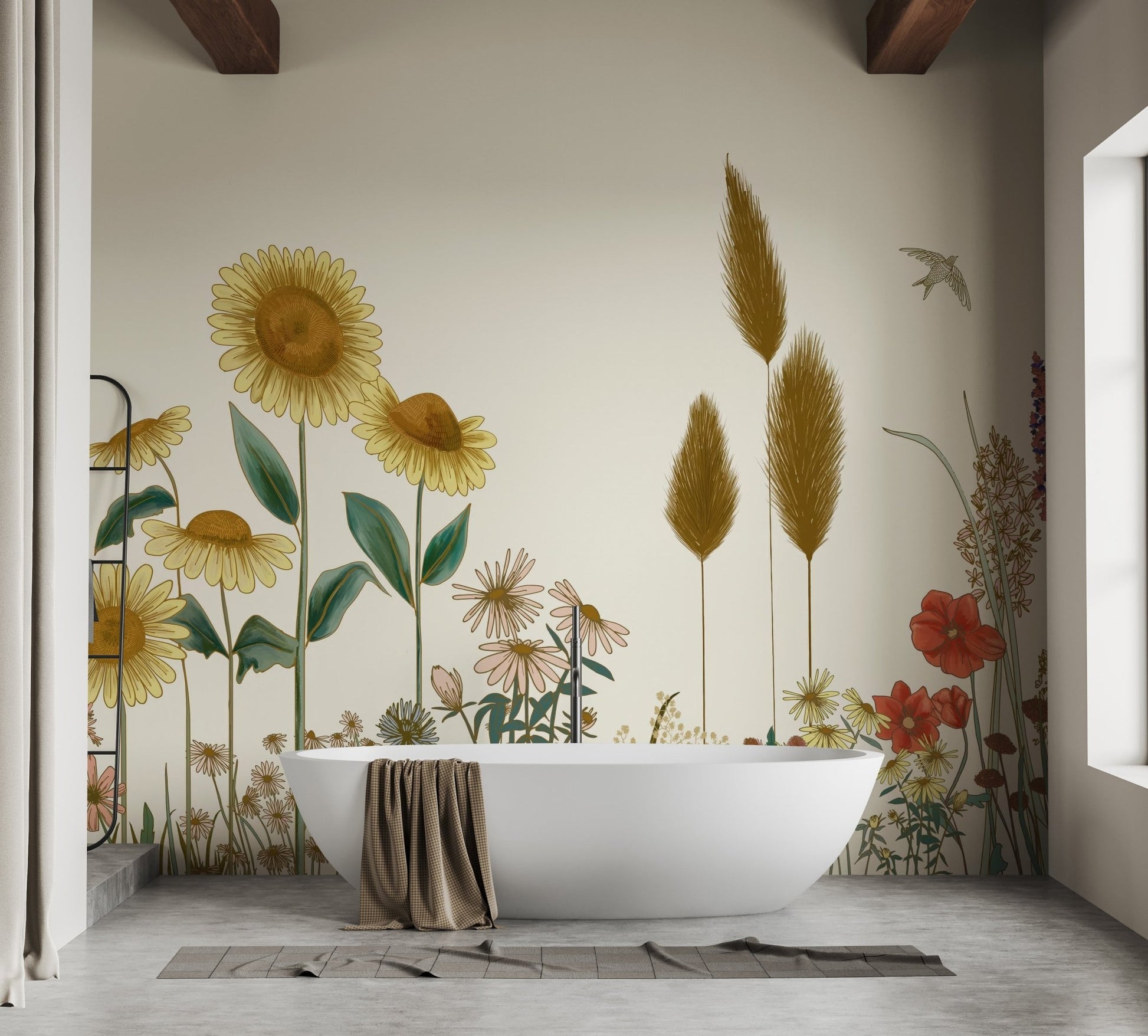 Sunflower Field Wallpaper Mural - Wallanza