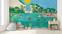 Sunny Picnic Kids Wall Mural - Wallanza